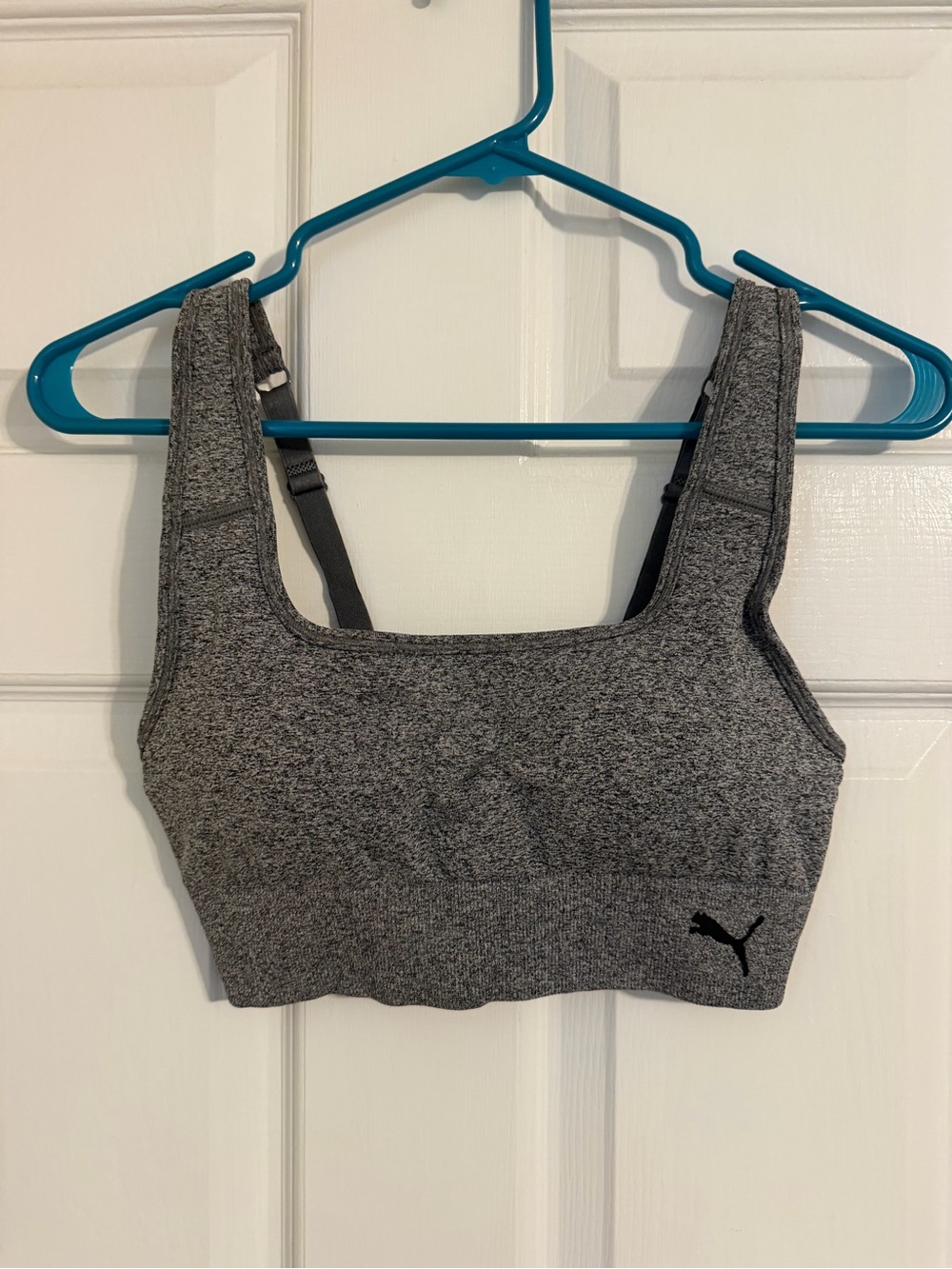 Puma Gray Seamless Stretch Sports Bra